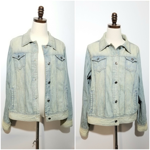 Wrangler Jackets & Blazers - Vintage Wrangler Women's Washed Denim Jean Jacket, 100% Cotton, size XXL